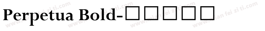 Perpetua Bold字体转换
